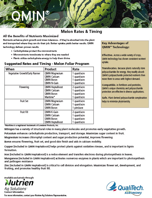 Melon Rates and Timings Sheet
